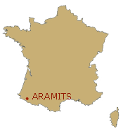 Situation d'Aramits sur la carte de France